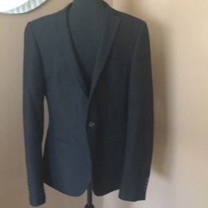 Men’s Topman Black Patterned Blazer